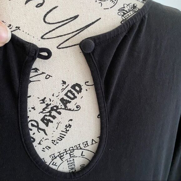 Free People Lady In Waiting Black Embroidered Metallic Bodycon Mini Dress Large - Picture 11 of 16